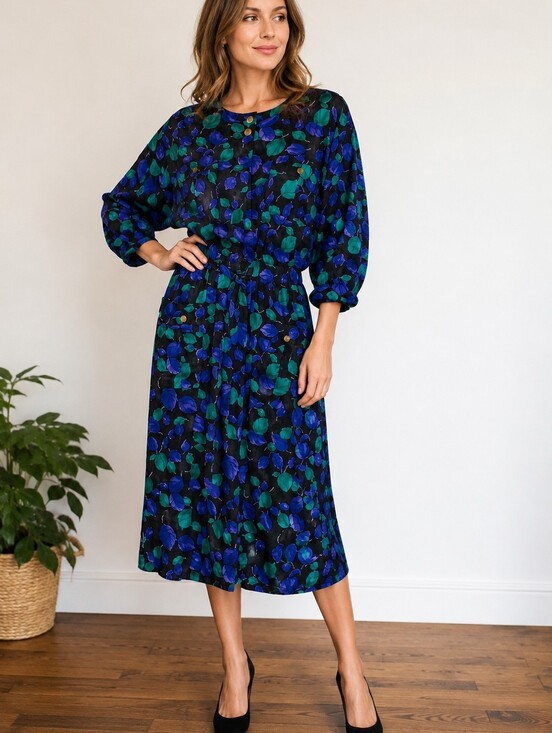 Leslie Fay Dresses & Skirts - NEW Vtg. Leslie Fay Collections Dress Size 14 Mult colored -478